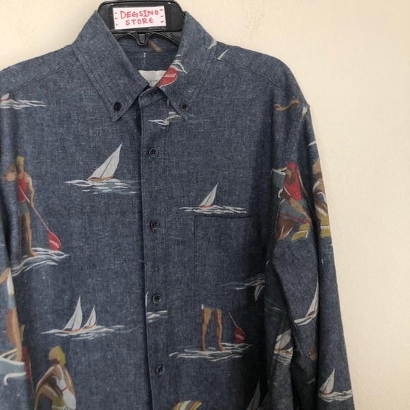 SHADES OF GREY Water Boarding Sailing Button Shirt - Picture 1 of 6